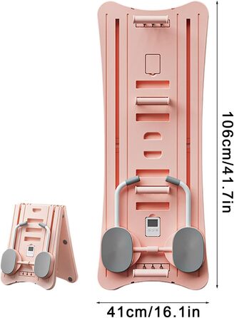 Дошка для пілатесу-Дошка для пілатесу для живота Чоловіча дошка для віджимань Ковзаюча дошка для пілатесу Дошка вправ для основних тренувань Багатофункціональний домашній самокат для домашніх тренувань (рожевий)