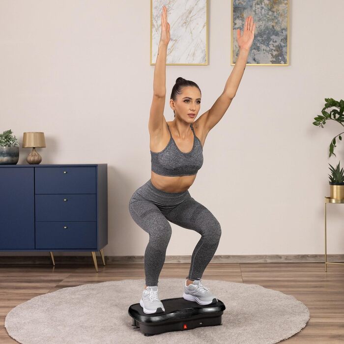 Вібраційна платформа Gymtek для фітнесу вдома, 99 режимів, 5 програм, сенсорний екран – для схуднення, спалювання жиру та зміцнення м'язів
