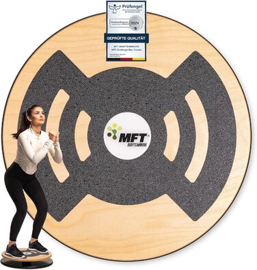 Балансувальна дошка MFT Challenge Disc Classic з дерева, протиковзке покриття, для тренування рівноваги, зміцнення м'язів і координації, виробництво Австрія, для дітей і дорослих