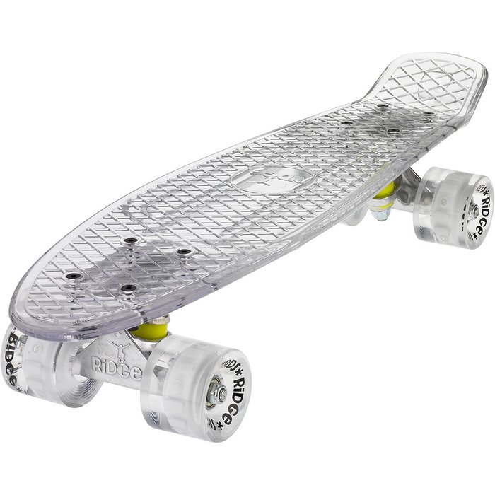 Скейтборд Ridge Blaze Mini Cruiser, 55 см 56 см Прозорий/Білий