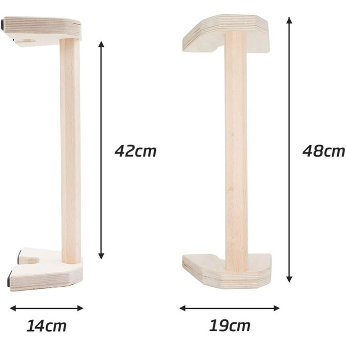 Опора для віджимань, гімнастика паралельна, брусок з букового дерева 45см, тренування в парку, кроссфіт