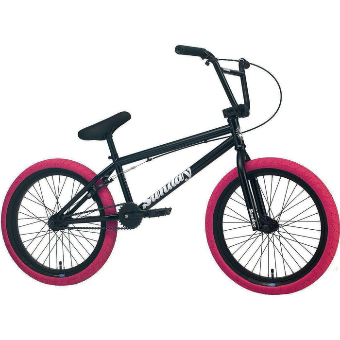 НЕДІЛЯ 2022 Креслення 20 дюймів Повний BMX Bike Gloss Чорний/Б Рожевий 20TT