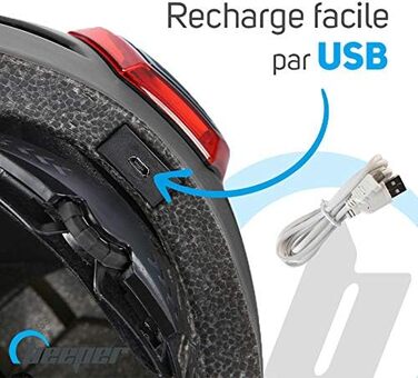 Шолом BEEPER ME135S-B для підлітків, синій, S, з інтегрованим підсвічуванням, унісекс