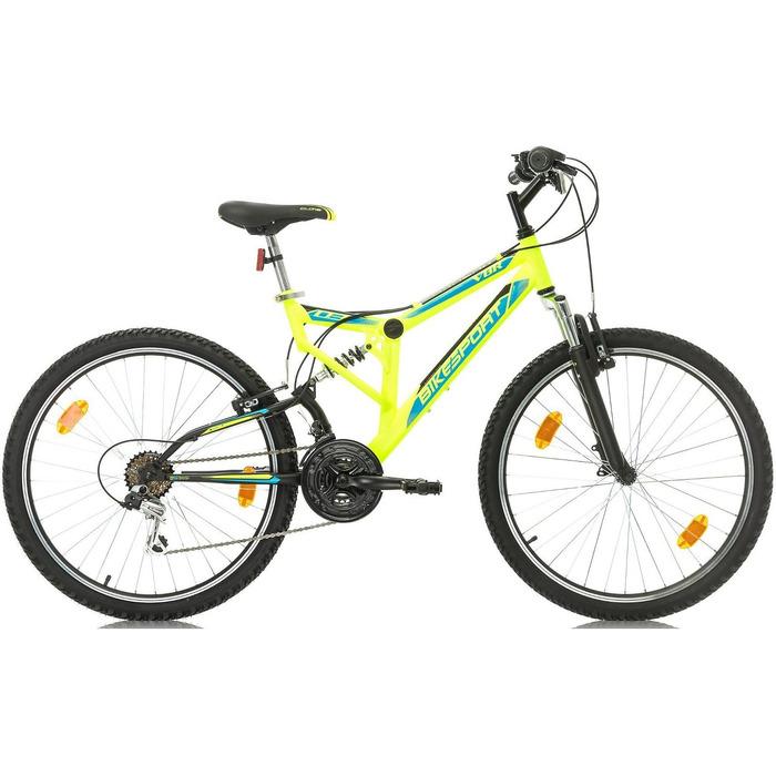 Велосипед MTB Mountain Bike Повністю підвісний 26-дюймовий Bikesport Parallax Shimano 18 Speed Neon Green