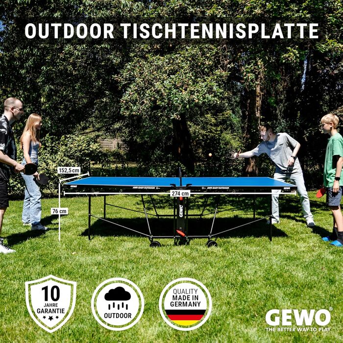 Стіл для настільного тенісу GEWO AWR Easy Outdoor - стійкий до погодних умов