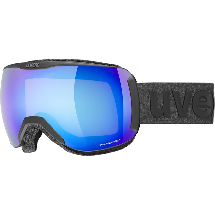 Гірськолижні окуляри Uvex Unisex Downhill 2100 Cv (Упаковка з ук) (One Size, чорний килимок/синьо-зелений)