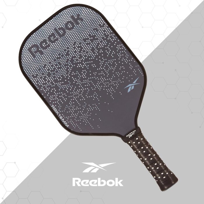 Набір для піклболу Reebok на 2 гравців, карбонові ракетки, прецизійні м'ячі з 40 отворами, ідеально для любителів спорту