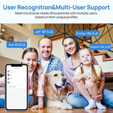 Цифрова ваги для людей з APP, інтелектуальна ваги для контролю ІМТ, ваги, жиру, м'язової маси, макс. навантаження 180 кг, батарея в комплекті, синя