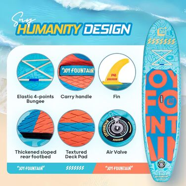 Надувна SUP-дошка 15,2 см для всіх рівнів, комплект: весло, насос, сумка-рюкзак, страхувальний трос, водонепроникна сумка