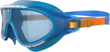 Маска Speedo Junior Biofuse Rift, антифог, синій/помаранчевий, One size