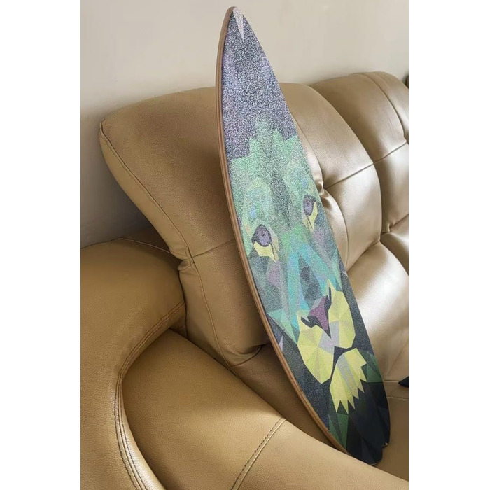 Балансборд для дому Balance Board Surf Style з роликом для тренування балансу, стабільності та зміцнення м'язів кора, спортивний тренажер для серфінгу та фітнесу (Лев)