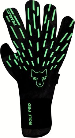 Воротарські рукавички Wolf Pro з німецьким латексом, дихаючі, антиковзкі, негативний крій, ефект другої шкіри, для дорослих