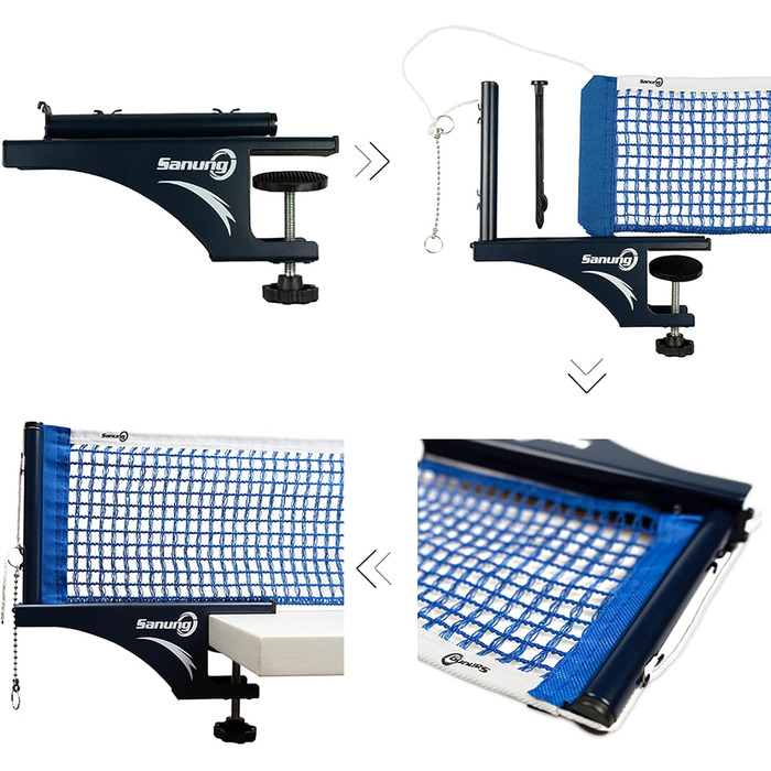 Набір сіток для настільного тенісу Sanung S405, складний, синій