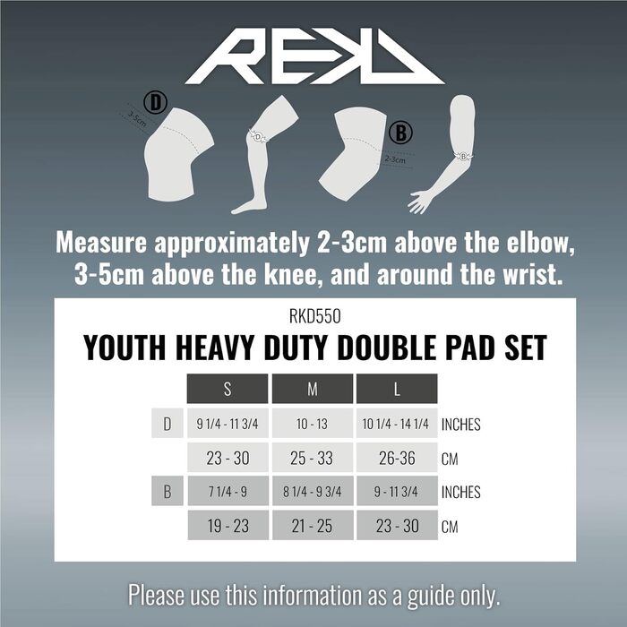 Набір подвійних накладок Rekd Youth Heavy Duty Double, унісекс, дорослий (S, багатокольоровий (чорний/сірий))