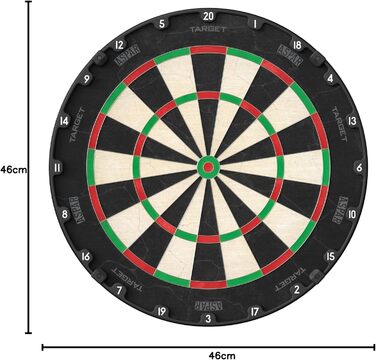 Мішені для дартсу Aspar Dart Board Сизаль, поворотне кільце, тонкий дріт