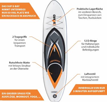 Набір SUP Board 3.0 X-Bay Надувна дошка для веслування 3м