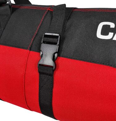 Лижна сумка Carver PRO BRUBAKER Skibag - 5 кольорів - 170 см або - М'яка лижна сумка із застібкою на блискавці (Чорний/Червоний, 190 см)