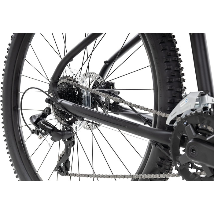 Чоловічий 16-швидкісний дисковий велосипед MTB Shimano Axess Brash (чорний матовий, 14 дюймів)