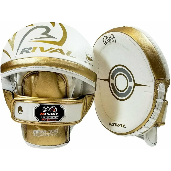 Боксерські рукавички Rival Pro RPM100 білозолоті, для тренувань і змагань
