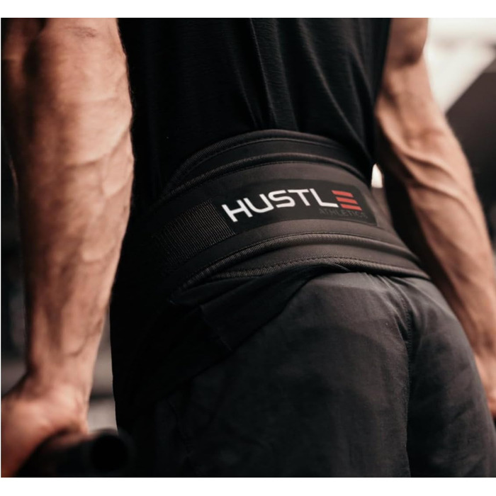 Пояс для занурення Hustle Athletics для важкої атлетики - Професійний пояс з ланцюгом і карабінами XL - з надзвичайно зручною поролоновою підкладкою - Обтяжений пояс для підтягувань, віджимань і віджимань