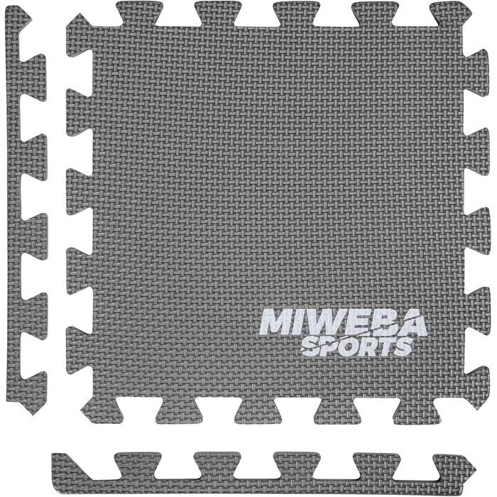 Miweba Sports Захисний килимок-пазл для спорту, 8/18 елементів, 1,7/3,18 м² — фітнес, йога, тренування