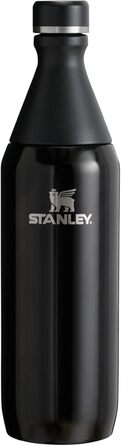 Термос-слім пляшка Stanley All Day 0.6 л, нержавійка, чорна, зберігає холод до 11 годин, герметична, BPA-free, для води, миття в посудомийці