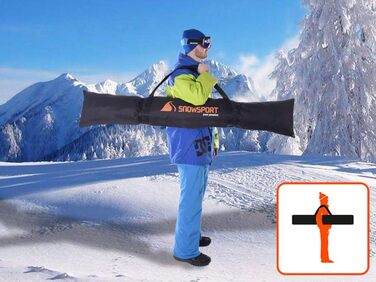 Лижна сумка Snowsport SuperPro 5in1 Skicase Лижна сумка з функцією рюкзака 150/160/170/180см на 1 пару лиж палиці 180.0 сантиметрів