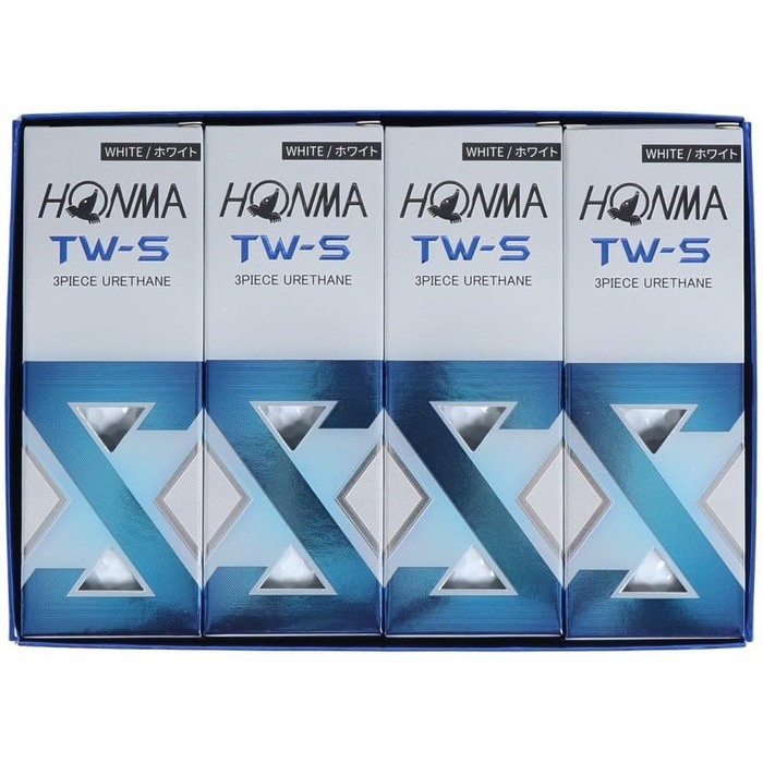 М'ячі для гольфу Honma TW-S 2024, білі, унісекс, 12 шт.