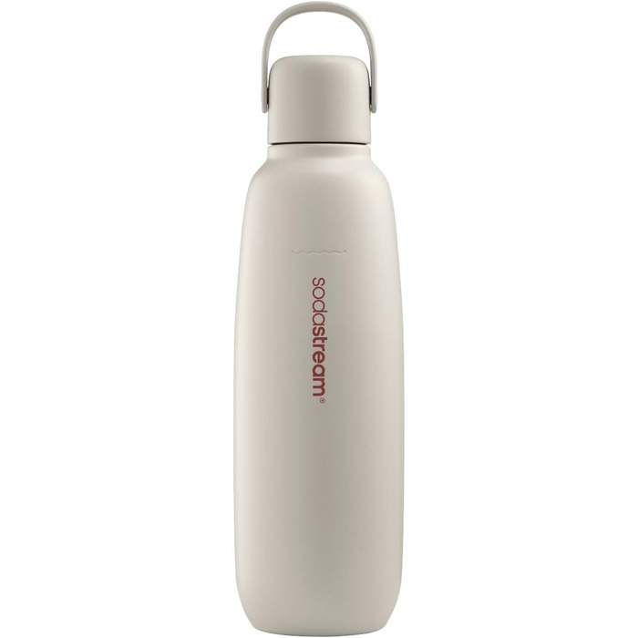Термобутилка SodaStream Fizz&go COOL 0,9 л, металева, пісочна, сумісна з Duo/E-Duo/Terra, для газованої води, зберігає тепло/холод до 12 годин, без BPA, для посудомийної машини