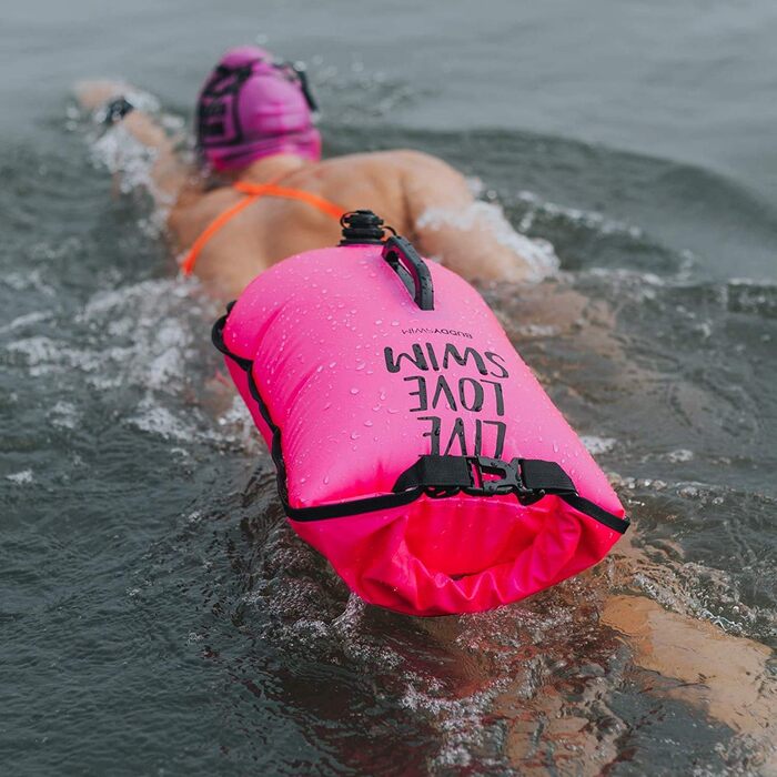 Набір Buddyswim буй 20 л і шапочка (рожева) для плавання