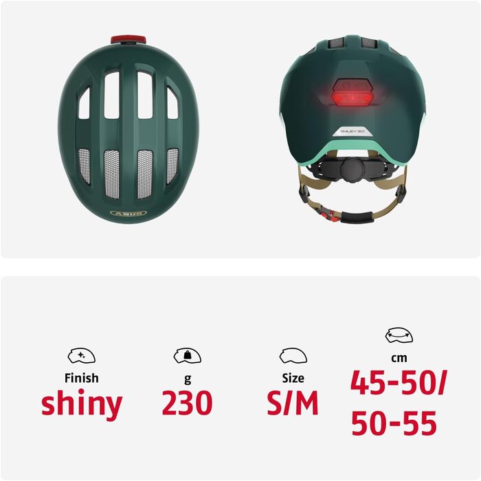 Дитячий велосипедний шолом ABUS Smiley 3.0 ACE LED з підсвіткою