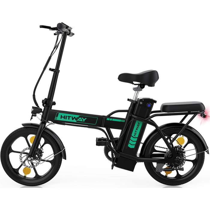 Електровелосипед складаний HITWAY E-Bike 250Вт 25км/год 35-70км 16" Black