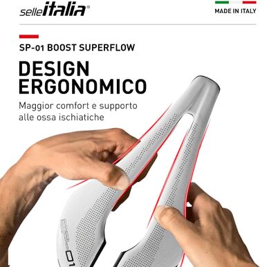 Сідло Selle Italia SP-01 Boost Superflow біле унісекс, один розмір