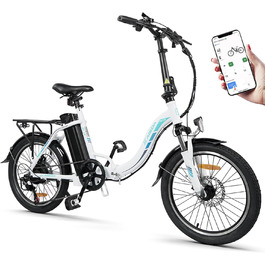 Електровелосипед  KAISDA E-Bike 20" 250W 36V 13Ah, 7-шв., до 100 км, білий