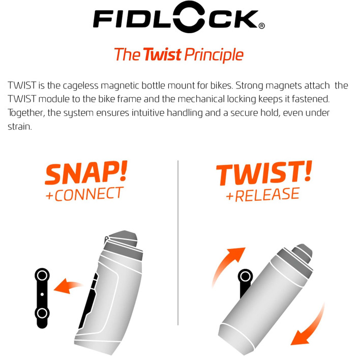 Пляшка для води Fidlock Twist 600 мл (без конектора, 800 мл)