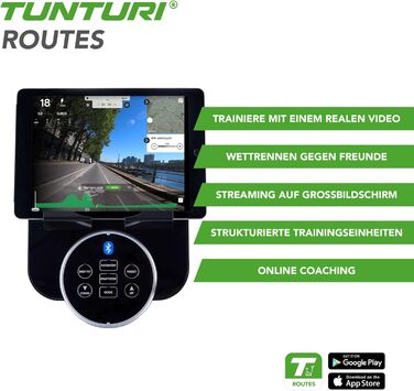 Велотренажер Tunturi FitCycle 50i/70i з LCD монітором Ергометр з додатком (Tunturi Routes & Zwift) Домашній тренажерний велосипед на 32 кроки, датчик серцевого ритму, вантажопідйомність 150 кг Tunturi Fitcycle 70i