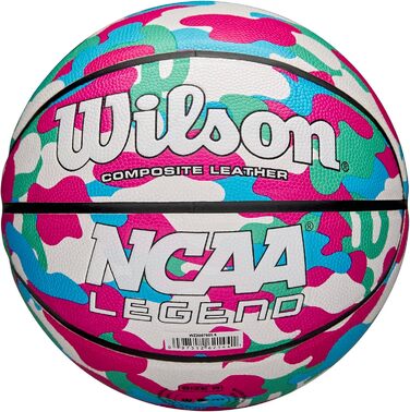 Баскетбольні м'ячі WILSON NCAA Legend 74,9 см, 72,4 см, 69,8 см Розмір 7 - 29,5 (рожевий камуфляж, розмір 6 - 28,5')