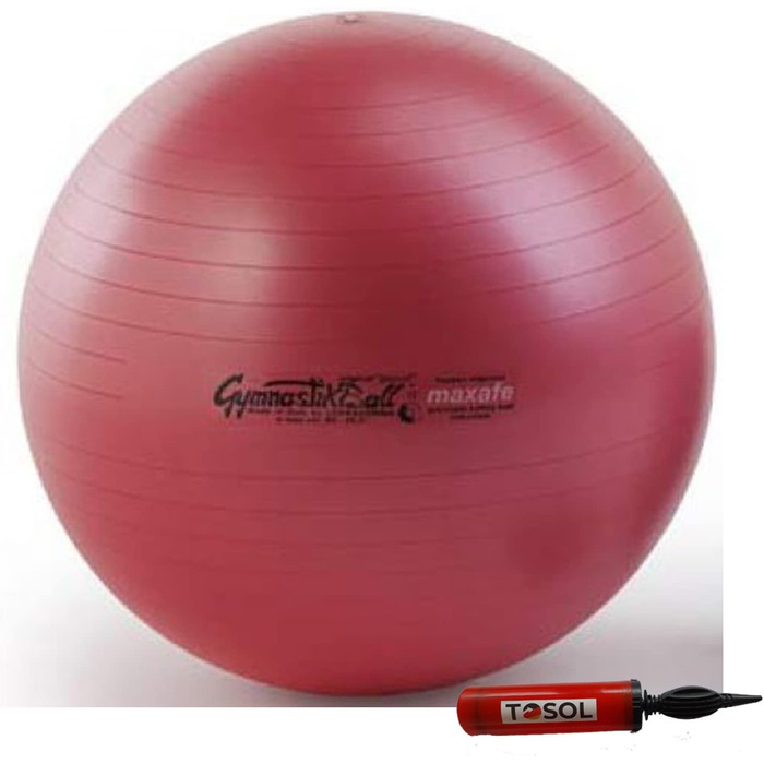 М'яч Pezzi Ball Maxafe червоний 65 см з насосом