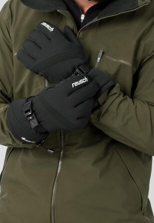 Чоловіча зимова рукавичка Reusch тепла GORE-TEX Тепла, водонепроникна і дихаюча лижна рукавичка 7701 чорна/біла L одномісна