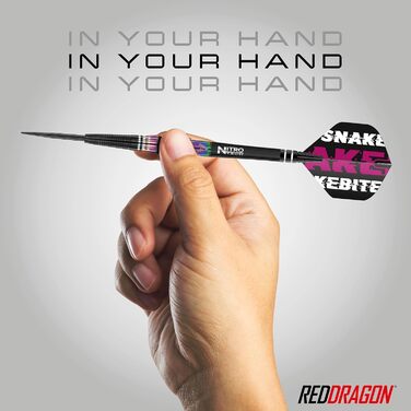 Професійний набір дротиків Red Dragon Peter Wright Snakebite World Champion Tapered SE з оперенням і стержнями