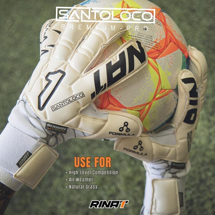 Воротарські рукавички Rinat Aries Nemesis Pro для дорослих, білі, розмір 7