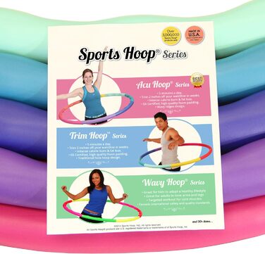 Схуднення 174 Серія ACU Hoop 3M 3,2 фунта (1,5 кг) середня, обтяжена фітнес-вправа Хула-хуп (DVD з тренуваннями в комплекті)