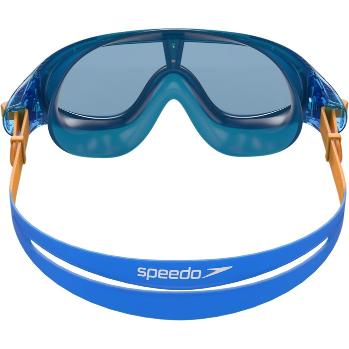 Маска Speedo Junior Biofuse Rift, антифог, синій/помаранчевий, One size