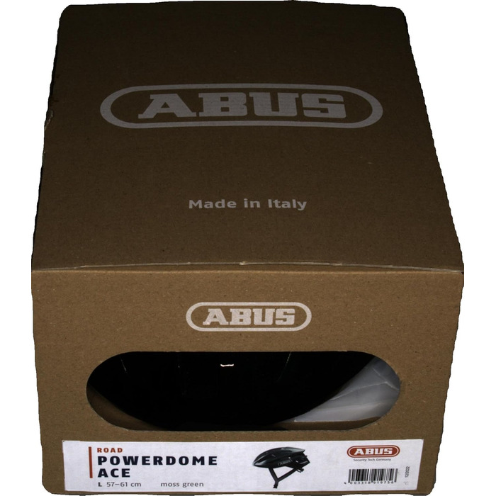 Шолом ABUS PowerDome ACE, зелений, L - легкий, вентильований, Італія