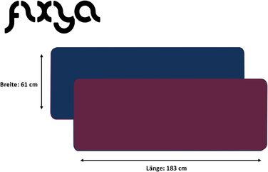 Килимок для тренувань FLXYA TPE Yoga Mat без фталатів 183 x 61 x 0,6 см, додатково з NBR Yoga Pad 25 x 61 x 1.5 см, не ковзає, подушки для фітнесу Подушка для коліна Подушка для йоги Килимок для занять спортом Пілатес малий ремінь для перенесення (баклажа