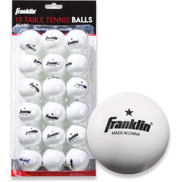 М'ячі Franklin Sports 40мм, 1 зірка, 144 шт., білий/помаранчевий