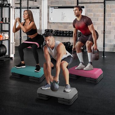 Фітнес-степпер Fitvids зі штабельованими підставками для домашнього тренажерного залу, кардіо та силових вправ