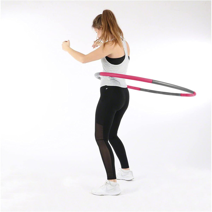 Обруч для хула-хупа Sport-Tec, ø 100 см, 1,5 кг, в т.ч. рулетка Power Fitness Hoop Hula Hoop для схуднення (рожева)