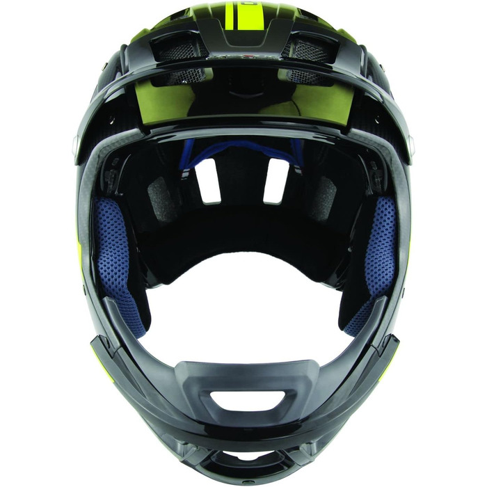 Шолом CASCO MTBE Fullface Black-Carbon Neon, розмір 56-58 см