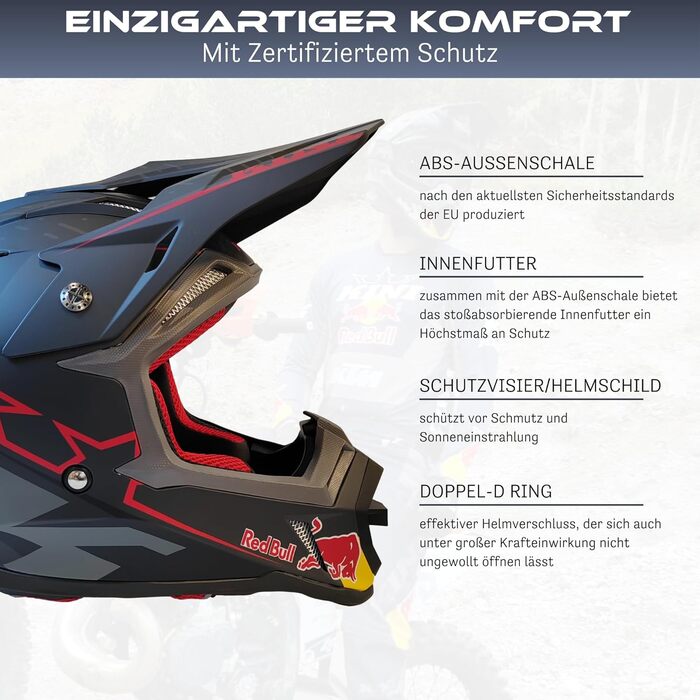 Чоловіча мотокросова кофта Kini Red Bull Division V2.3 XL, преміум-якість, сертифікована для перегонів, для ендуро та кросу